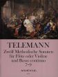 Telemann 12 Methodische Sonaten Vol.3 No.7-9 Violine[Flote] und Bc (nach dem Erstdruck von Winfired Michel und Christine Gevert)