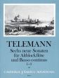 Telemann 6 neue Sonaten Vol.1 No. 1-3 fur Altblockflote und Bc (Continuo Aussetzung Martin Nitz)