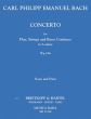 Bach Concerto a minor WQ 166 Flute-Strings and Bc (Score/Parts) (edited by Ulrich Leisinger)
