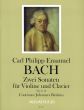 Bach 2 Sonatas WQ 76 - 78 Violin-Bc (continuo by J.Brahms) (edited by Harry Joelson)
