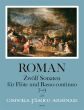 Roman 12 Sonatas Vol. 3 No. 7 - 9 Flute and Bc (edited by Harry Joelson)