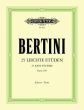 Bertini 25 Leichte Etuden Op.100 Piano (Etüden ohne Oktaven) (Adolf Ruthardt)