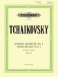 Tchaikovsky String Quartet D-major Op.11 2 Violins Viola and Violoncello (Parts) (edited by Arno Hilf) (Peters)