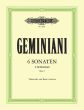 Geminiani 6 Sonaten Op.5 Violoncello und Bc (Kolneder-Schultz) (Peters)