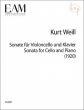 Weill Sonata (1920) (edited by Wolfgang Rathert and Jurgen Selk)