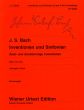 Bach Inventionen-Sinfonien (2 und 3 Stimmig) BWV 772 - 801 Klavier (Ulrich Leisinger)