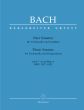 Bach 3 Sonaten nach BWV 1027 - 1029 Violoncello-Bc (Hans Eppstein) (Barenreiter-Urtext)