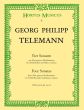 Telemann 4 Sonaten TWV 41:F2 ,B2 ,f1 ,C2 Altblockflöte und Bc (Der Getreue Musikmeister) (Johannes Dietz Degen)