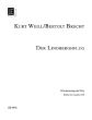 Weill Der Lindberghflug / Der Ozeanflug (The Lindberghflight) TBB Soli-SATB and Orchestra Vocal Score (Text Bertolt Brecht)