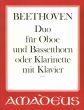 Beethoven Duo aus 'Die Geschopfe des Prometheus' Op.43 No.14 fur Oboe, Bassetthorn [Klarienette] und Klavier Partitur und Stimmen (Herausgeber Willy Hess)