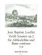 Loeillet 12 Sonaten Op.2 Vol.3 No.7-9 Altblockflote un Basso Continuo [Klavier]