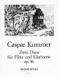 Kummer 2 Konzertante Duo's Op.46 fur Flote und Klarinette in Bb - Stimmen (Herausgegeben von Bernhard Pauler)