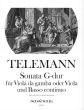 Telemann Sonate G-dur TWV 41:G6 Viola da Gamba (oder Viola) und Bc (Getreue Musikmeister) (Herausgeber Harry Joelson) (Mit Fakimile)