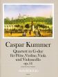 Kummer Quartett G-dur Op.54 Fl.-Vi.-Va.-Vc. (Partitur/Stimmen) (Yvonne Morgan)