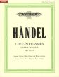 Handel 9 deutsche Arien HWV 202 - 210 Sopran-Violine [Flöte/Oboe]-Bc (Part./Stimmen) (Jürgen Blume)