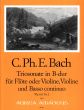 Bach Triosonate B-dur Wq 161 No.2 Flöte[Oboe/Violine]-Violine-Bc (Part./Stimmen) (Manfredo Zimmermann)