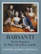 Barsanti 6 Sonatas Op. 3 Flute or Oboe and Bc (edited by Yvonne Morgan) (continuo by Wolfgang Kostujak)