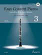 Easy Concert Pieces Vol. 3 Clarinet and Piano (14 Pieces from 4 Centuries) (Bk-Cd) (Rudolf Mauz)