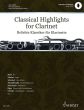 Classical Highlights for Clarinet and Piano (Book with Online Material) (Online Material Includes: Playalong (MP3) and Piano Accompaniment (DPF)) (Intermediate - Edited by Kate Mitchell)