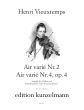 Vieuxtemps Air Varie No.2 G-Dur und Air Varie No.4 Op.4 D-dur fur Violine und Streichquartett oder Streichorchester Partitur und Stimmen (Herausgeber Olaf Adler)