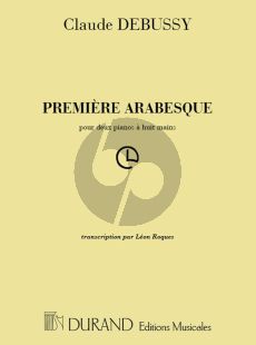 Debussy Arabesque No. 2 2 Piano's 8 mains (arr. Leon Roques) (2 copies)
