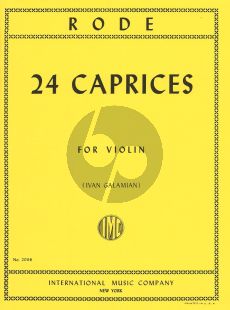 Rode 24 Caprices Violin (edited by Ivan Galamian)