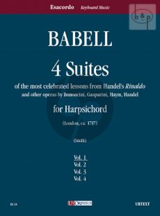 4 Suites su temi favoriti dal “Rinaldo” di Händel e da altre opere di Bononcini, Gasparini, Haym, Händel per Clavicembalo - Vol. 1