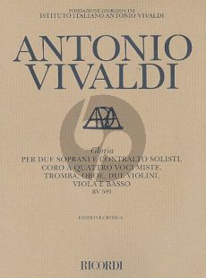 Vivaldi Gloria (RV 589) (Soli[SSA]-Choir[SATB]-Orch.) (Score) (Talbot)
