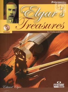 Elgar's Treasures  Violin and Piano (Bk-Cd)