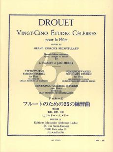 Drouet 25 Etudes Celebres Flute (edited by Jan Merry and L.Fleury)