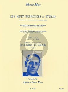 Mule 18 Exercises ou Etudes d'apres Berbiguier (all saxophones)