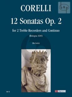 12 Sonatas Op.2 2 Treble Rec-Bc