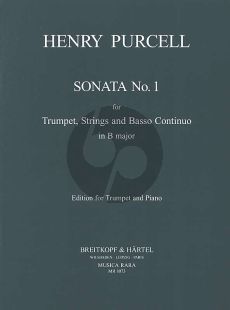 Purcell Sonata No.1 D-Major Trumpet-Strings-Bc (reduction Trumpet-Piano) (edited by Alan Lumsden)