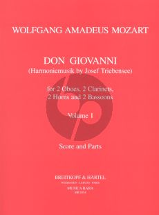 Mozart Don Giovanni KV 527 (Harmoniemusic by Josef Triebensee) Vol.1 Wind Octet 2 Ob – 2 Clar – 2 Bsn – 2 Hn (Score and Parts, edited by Himie Voxman)