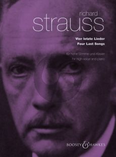 Strauss 4 Last Songs (4 Letzte Lieder) High Voice and Piano (Englis/German)