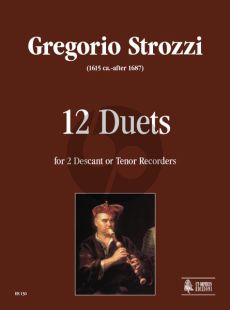 Strozzi 12 Duets for Descant or Tenor Recorders