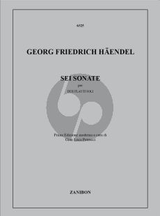 Handel 6 Sonatas for 2 Flutes (Edited by Gian-Luca Petrucci)