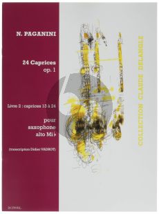 Paganini 24 Caprices Op.1 Vol.2 Alto Saxophone (No.13 - 24) (transcr. Vadrot)