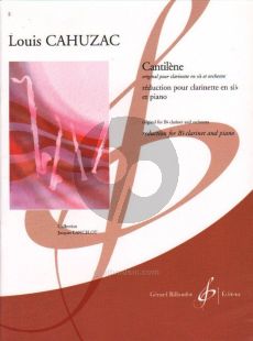 Cahuzac Cantilene pour Clarinette et Piano