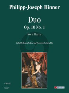 Hinner Duo Op. 10 No. 1 for 2 Harps (Score/Parts) (edited by Jessica Pettenà and Francesca La Carrubba)