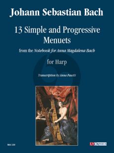 Bach 13 Simple and Progressive Menuets from the “Notebook for Anna Magdalena Bach” for Harp (edited by Anna Pasetti)