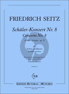 Seitz Schüler-Konzert No. 8 A-Dur Op. 51 für Violine und Klavier (Tomislav Butorac)