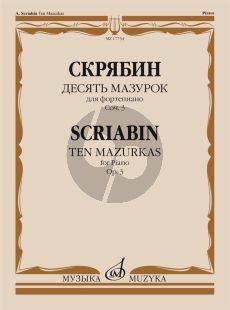 Scriabin 10 Mazurkas Op. 3 Piano solo