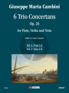 Cambini 6 Trio Concertans Op. 26 Vol. 1 No. 1 - 3 for Flute, Violin and Viola (Score/Parts) (edited by Flavio Cappello)
