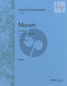 Concerto D-major KV 412 (386b) (Horn-Orch.) (Full Score)