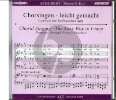 Schubert Messe G-dur D.167 CD Alt Chorstimme Chorsingen leicht gemacht (Peters)