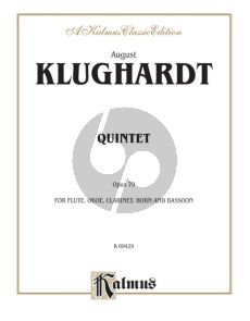 Klughardt Quintet Op. 79 Woodwind Quintet (Set of Parts)