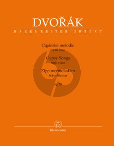 Dvorak Zigeunermelodien Op.55 Hohe Stimme-Klavier (Veronika Vejvodová) (Tschech./Engl/ Dt.)