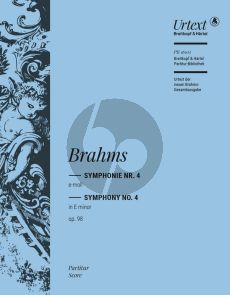 Brahms Symphony No.4 e-minor Op.98 for Orchestra Full Score (edited by Robert Pascall)