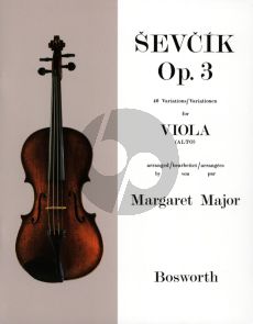 Sevcik 40 Variations Op.3 for Viola (Altviool) (arranged by Margaret Major)